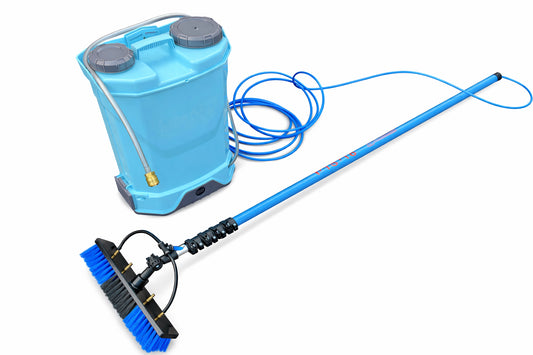 Water fed pole starter kit carry system